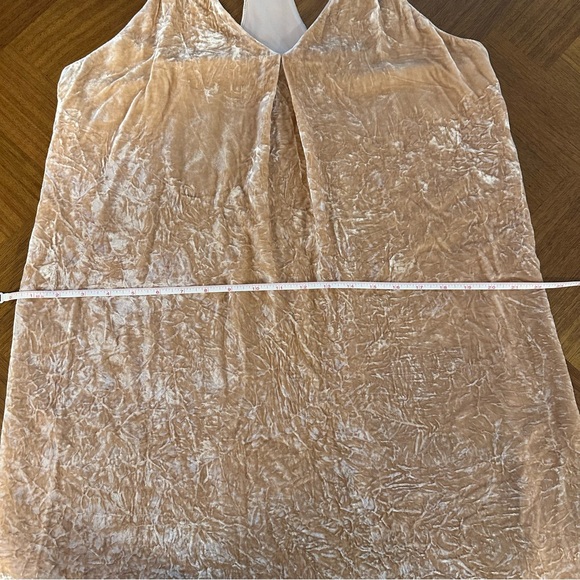 Alice + Olivia Fierra Crushed Velvet Cream Gold Tank Mini Dress Sz L Retail $295 - Picture 9 of 10